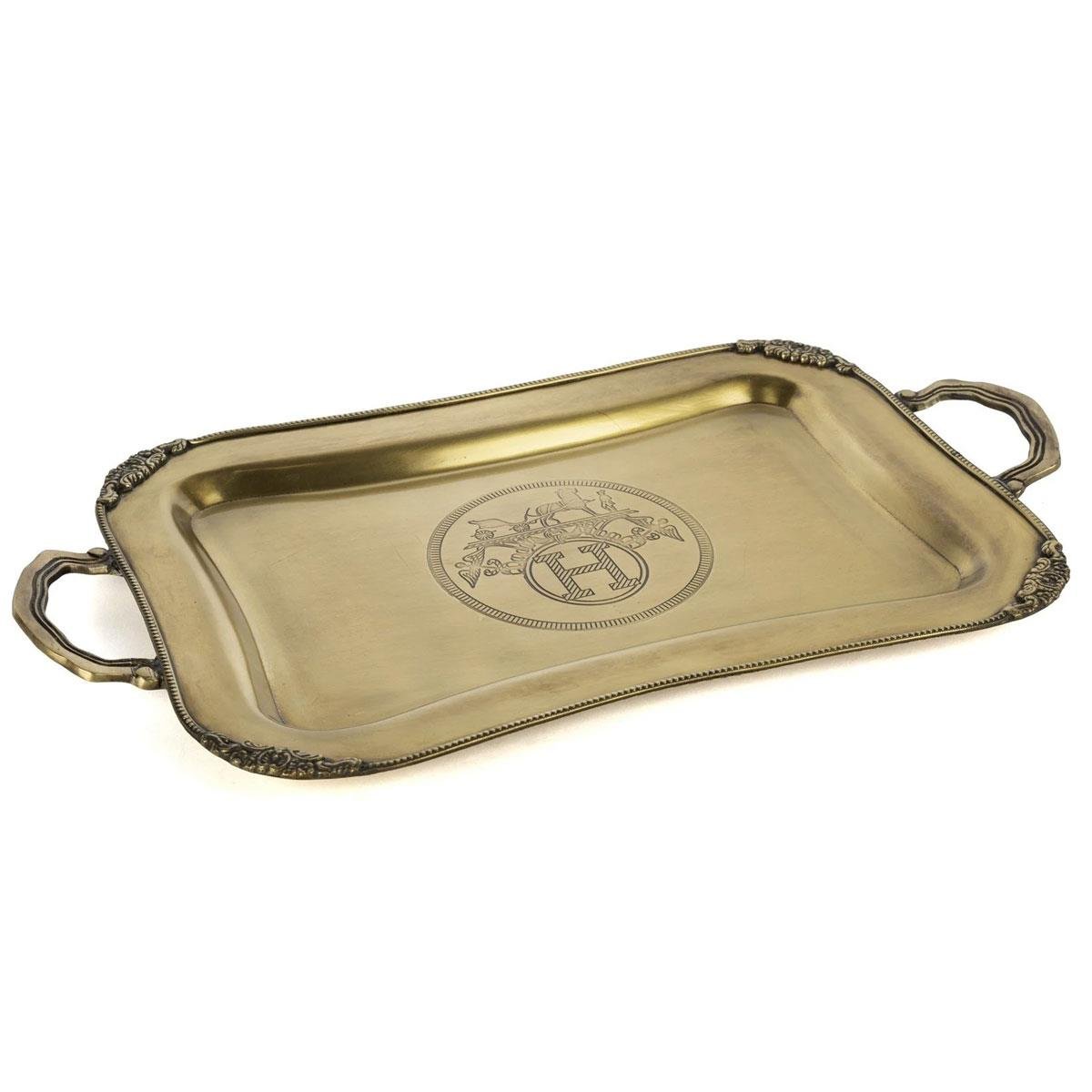 Mikasa Moor Horse serisi bakır antik dikdörtgen 44x24 cm kuluplu servis tepsisi - Çamlıca Home