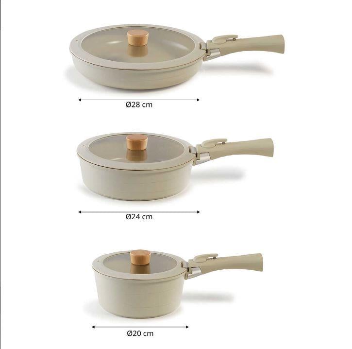 Neoflam Midas İnduction 9 Parça Tencere Tava Seti Bej