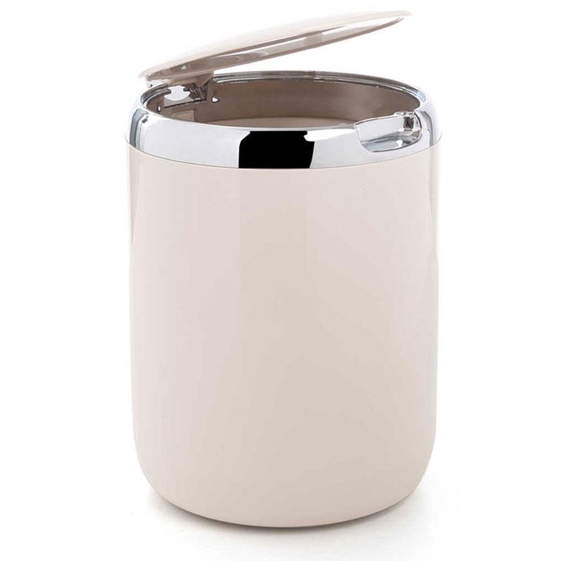 Pasifik 3 Lt. Çöp Kovası Plastik Kapaklı Bej