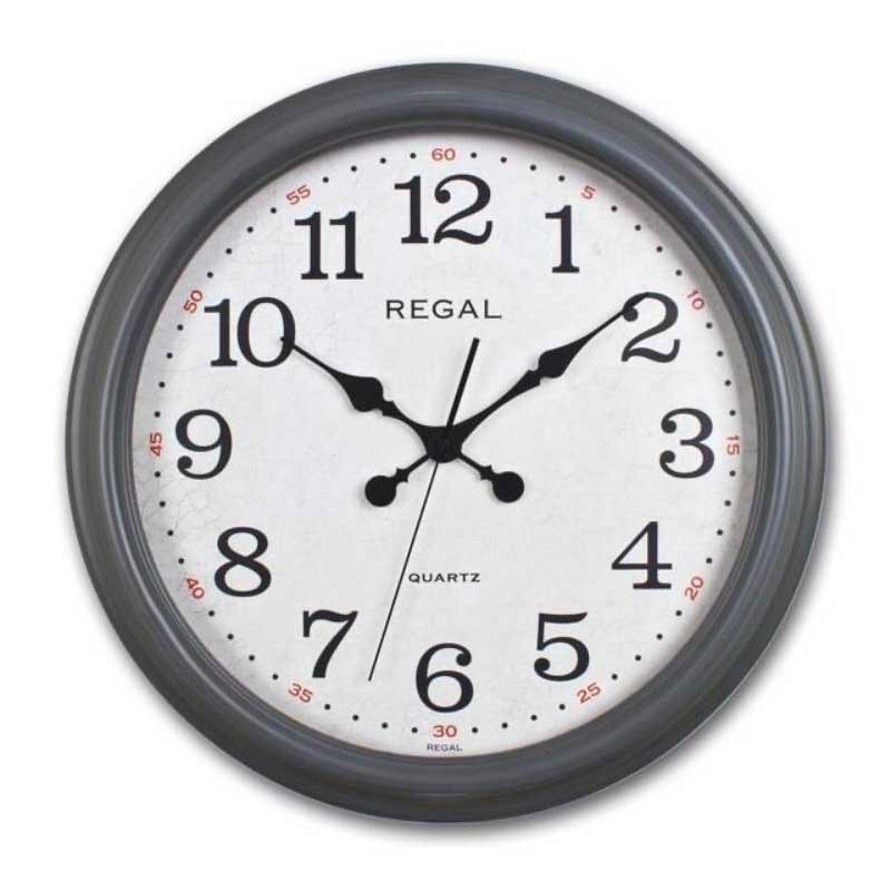 Regal 9108 D2 Gri Eskitme Büyük Boy Duvar Saati - Regal Saat