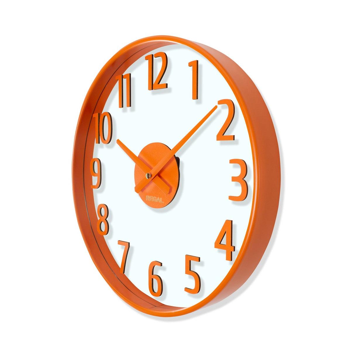 Regal Opal Turuncu Duvar Saati 37.5 cm - Sessiz Mekanizma