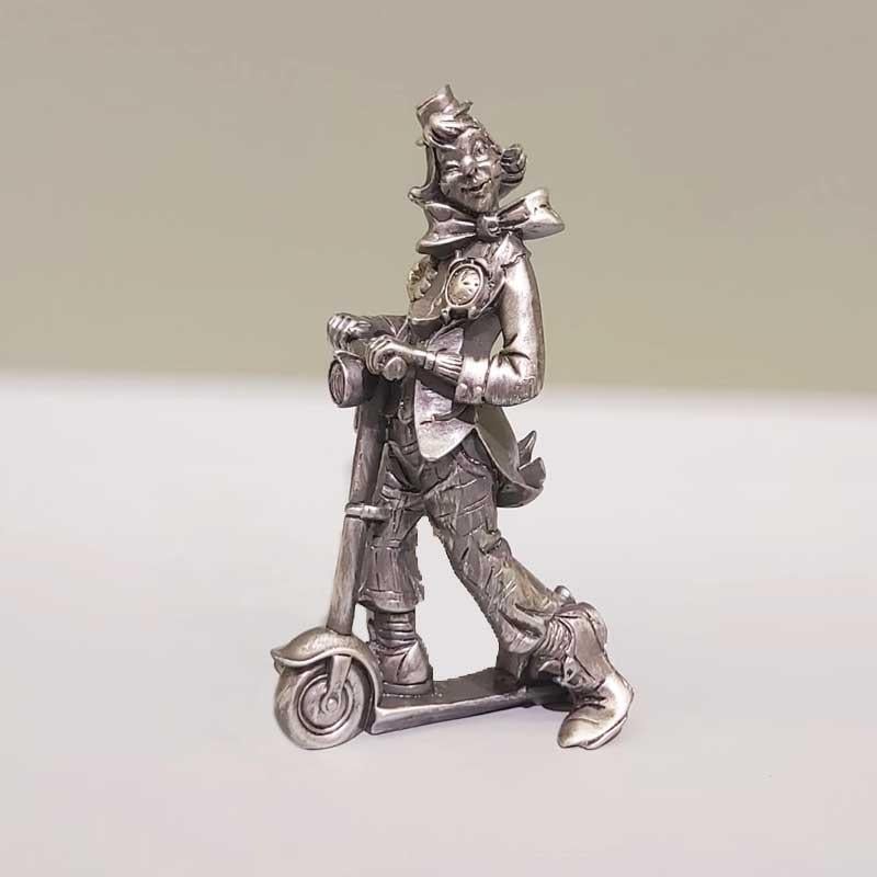 Scooterlı Palyaço Biblo Siyah Gümüş - Kare Home
