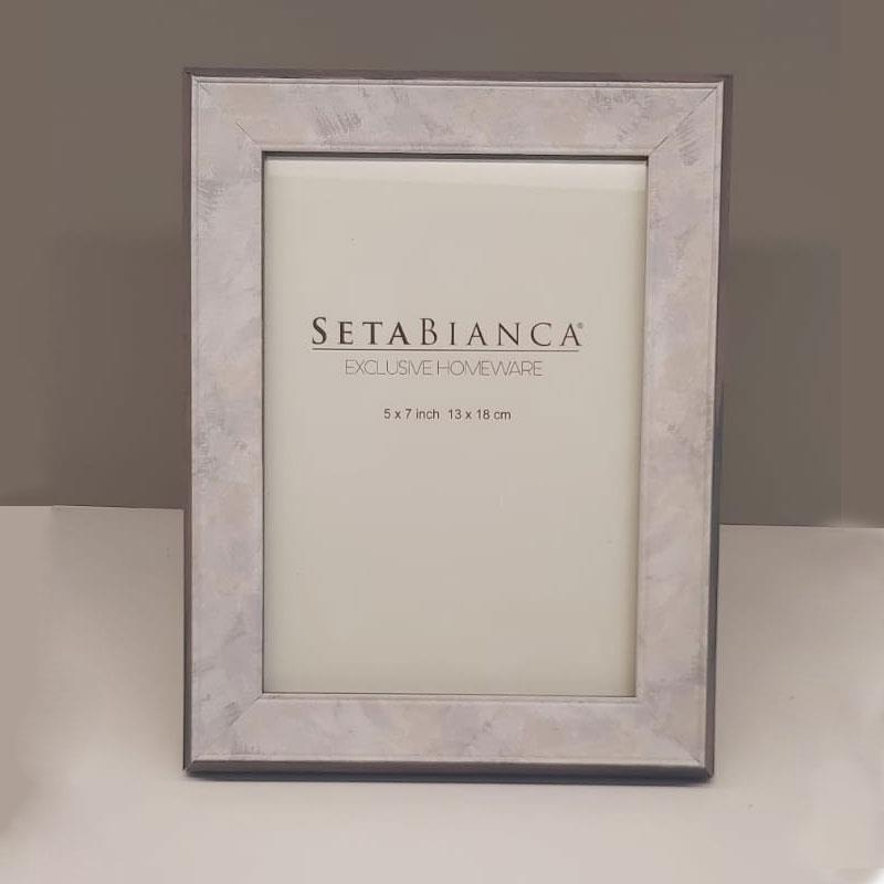 Seta Bianca 13 x 18 cm Çerçeve Gri Sedef