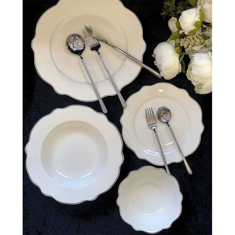 Silver King 24 Parça Porselen Yemek Takımı
