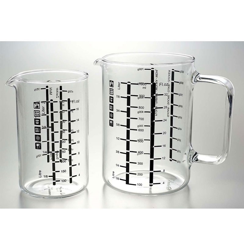 Simax Borosilikat Isıya Dayanıklı Cam 2li Ölçü Kabı Seti