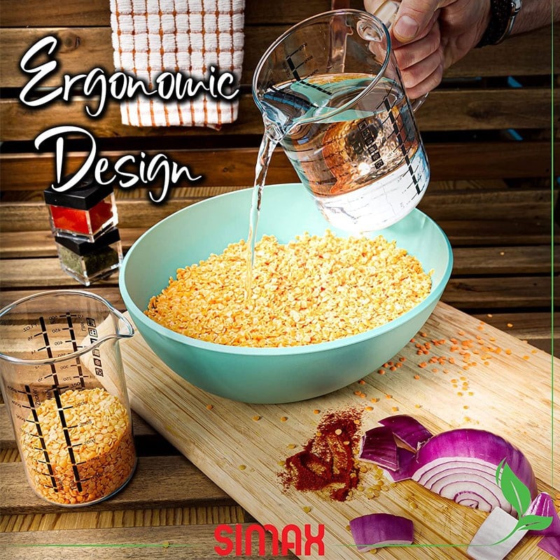 Simax Borosilikat Isıya Dayanıklı Cam 2li Ölçü Kabı Seti