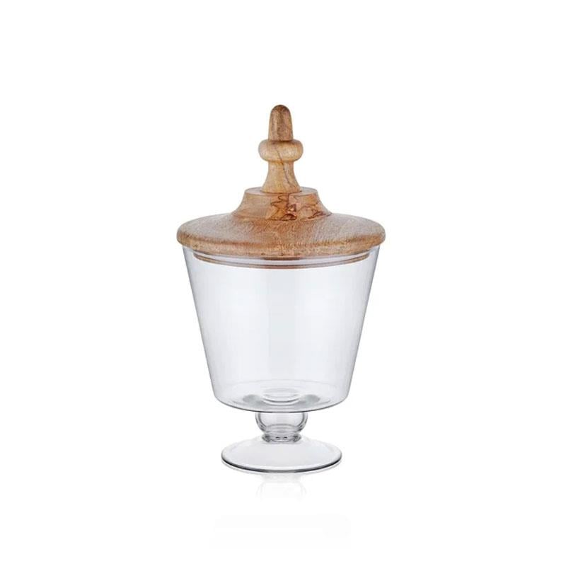 The Mia Madera Ayaklı Kurabiye Kavanozu 33x19x19 cm