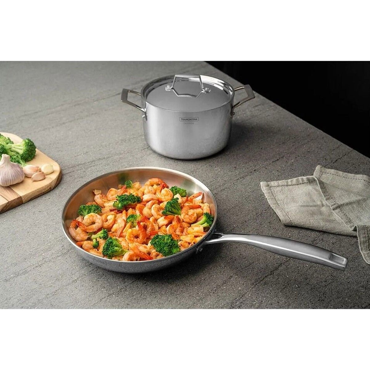 Tramontina Grano Steel Paslanmaz Çelik Tava 26 cm
