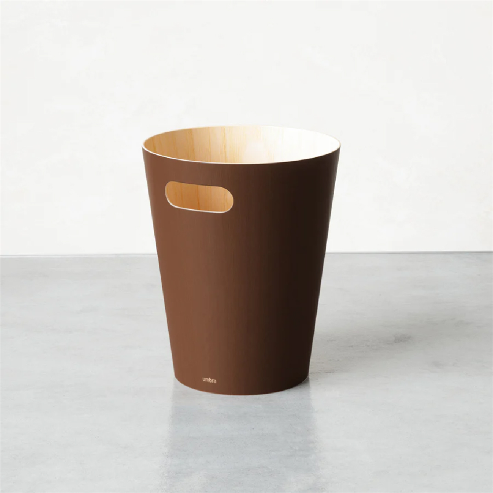 Umbra Woodrow Çöp Kovası 2 Galon (7,5 L) Kapasiteli Kahverengi