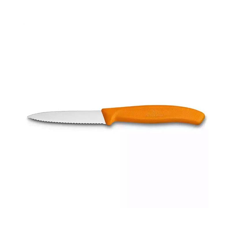 Victorinox 6.7636.L119 8cm Turuncu Tırtıklı Soyma Bıçağı - VICTORINOX