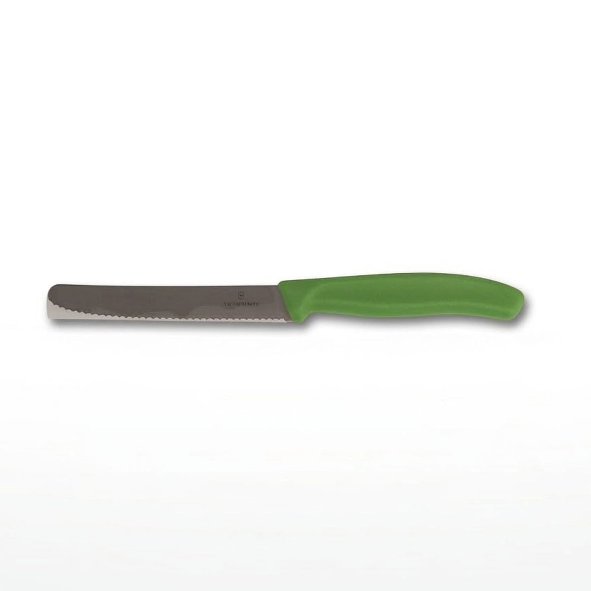 Victorinox Swiss Classic Yuvarlak Uçlu Tırtıklı Domates Bıçağı 11 cm Yeşil