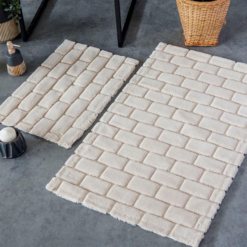 Wall 2'li Banyo Paspası Bej - HC&W