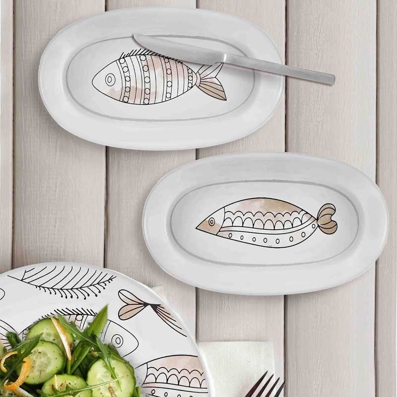 Wish Oval Servis Krem 26 cm 2li Set