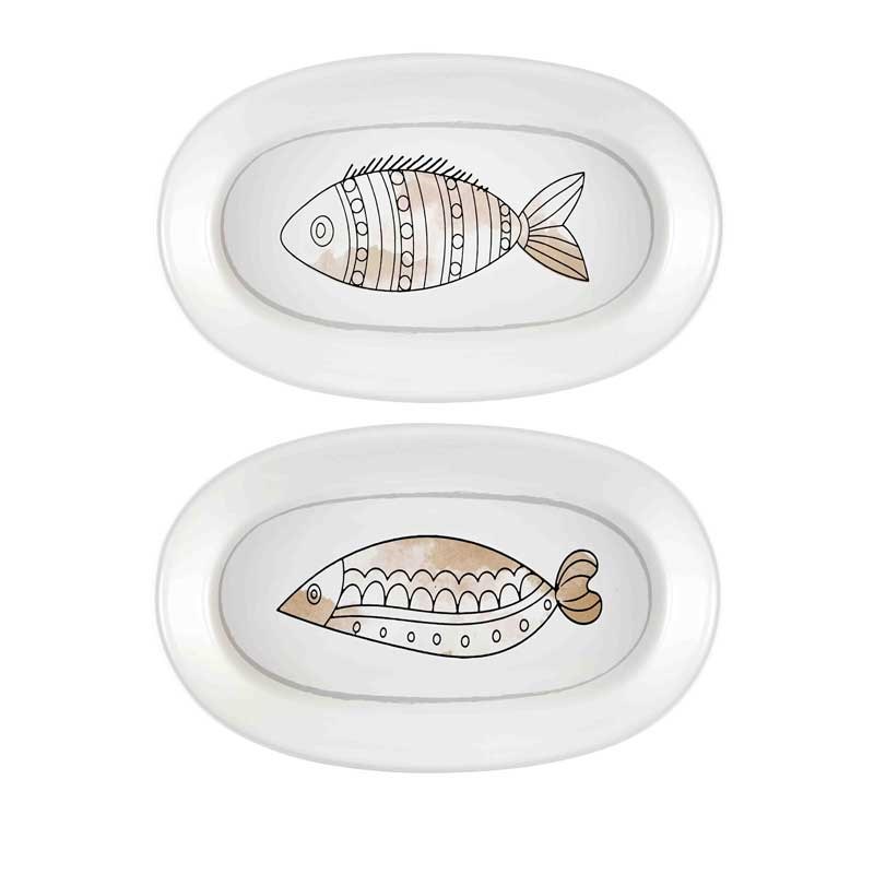 Wish Oval Servis Krem 26 cm 2li Set