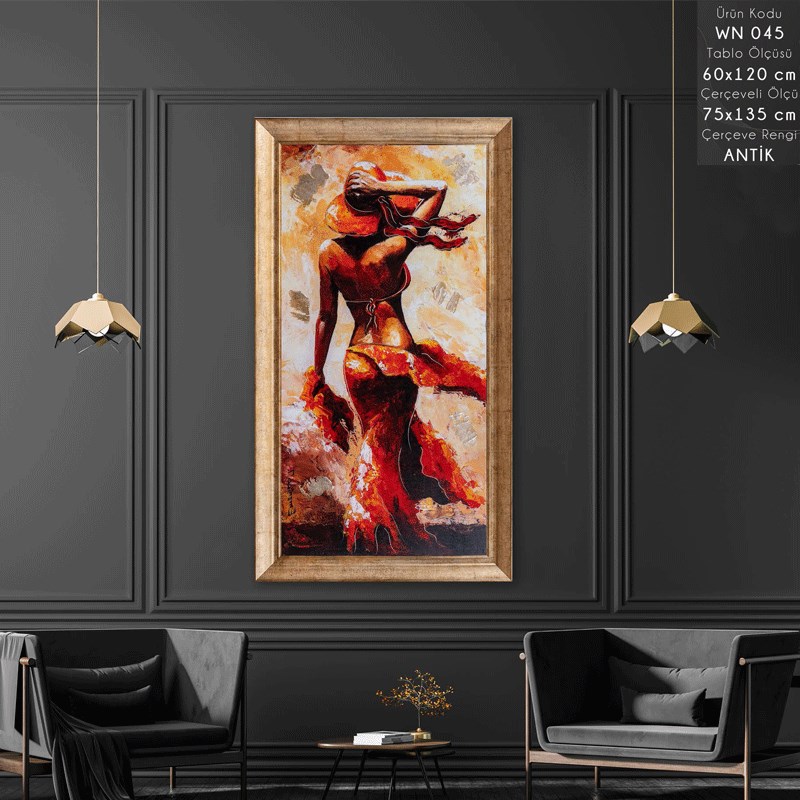 WN 045 Çerçeveli Tablo - Kare Home