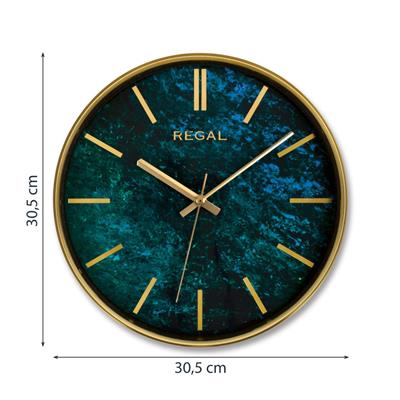 0250 GH2 İnce Çerçeve Oniks Mermer Desen Duvar Saati