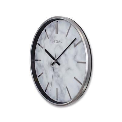 0250 SW2 İnce Çerçeve Oniks Mermer Desen Duvar Saati