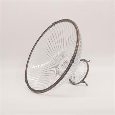 30 cm Cam Ayaklı Salata Kasesi Antik - Çamlıca Home