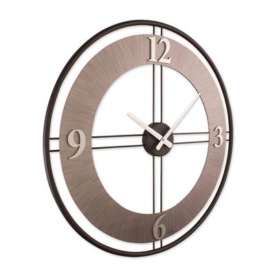 REGAL Modern Ferforje Gümüş Duvar Saati 62 cm | Sessiz Mekanizma | 3616 BS