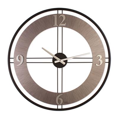 REGAL Modern Ferforje Gümüş Duvar Saati 62 cm | Sessiz Mekanizma | 3616 BS