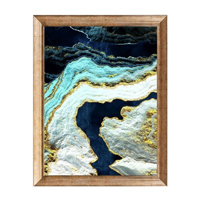 AB-354 Mermer Desenli Yağlı Boya Efektli Dokulu Tablo 75x105 cm