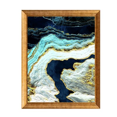 AB-354 Mermer Desenli Yağlı Boya Efektli Dokulu Tablo 75x105 cm