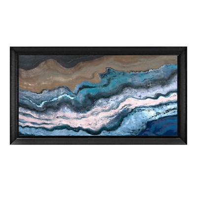 AB-373 Salon İçin Büyük Boy Yağlı Boya Efektli Dokulu Tablo 75x135 cm