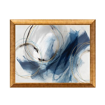 AB-394 Modern Soyut Geometrik Yağlı Boya Efektli Dokulu Tablo 75x105 cm