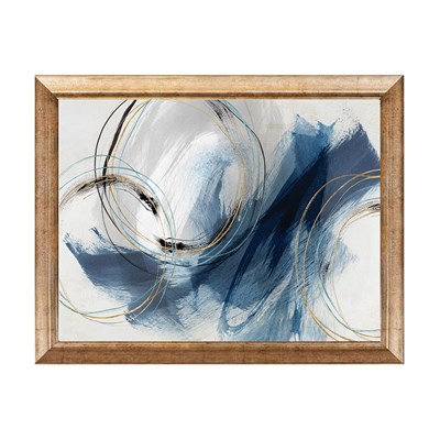 AB-394 Modern Soyut Geometrik Yağlı Boya Efektli Dokulu Tablo 75x105 cm