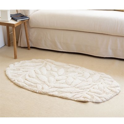 Allesi %100 Pamuk Ekru Banyo Paspası | 65x115 cm