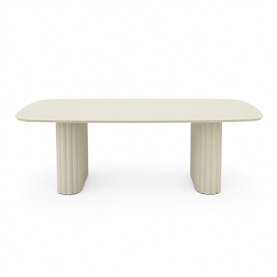 Alüminyum Dış Mekan Yemek Masası 240 x 110 cm Bej