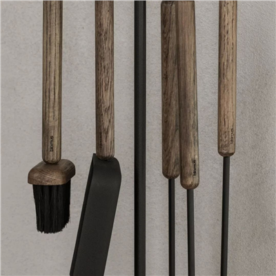 ASHI 5 Parça Şömine Seti Kahverengi Ø22 cm