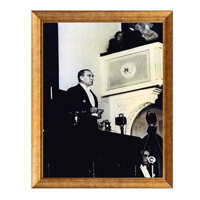 Atatürk TBMM Konuşması Altın Çerçeveli Tablo