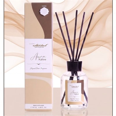 Aura Bambu Çubuklu Oda Kokusu 100 ml - Kahve - İyi Geceler İstanbul