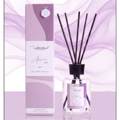 Aura Bambu Çubuklu Oda Kokusu 100 ml - Lila - İyi Geceler İstanbul