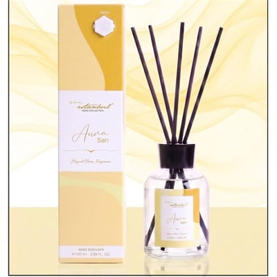 Aura Bambu Çubuklu Oda Kokusu 100 ml - Sarı - İyi Geceler İstanbul
