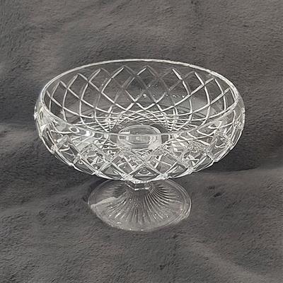 Baklava Desen Cam Ayaklı Kase 21 cm - Çamlıca Home