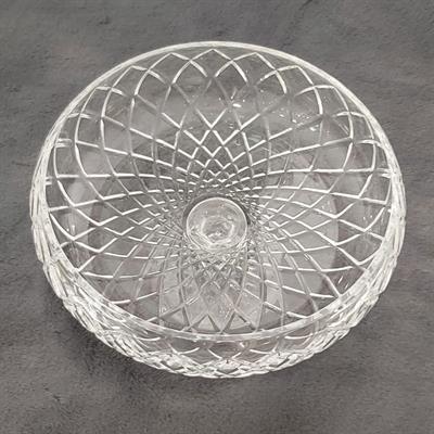 Baklava Desen Cam Ayaklı Kase 26 cm