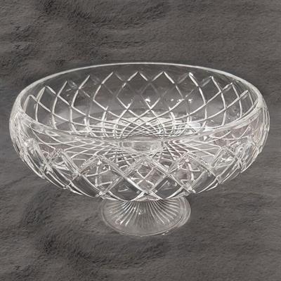 Baklava Desen Cam Ayaklı Kase 26 cm