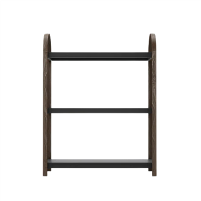 Bellwood 3 Katlı Raf Siyah/Ceviz Renk 90x72 cm