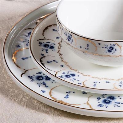 Massimo Bluegarden Gold 24 Parça 6 Kişilik Yemek Takımı | Çamlıca Home