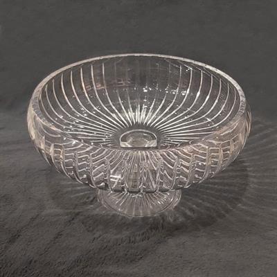 Çizgi Desen Cam Ayaklı Kase 26 cm