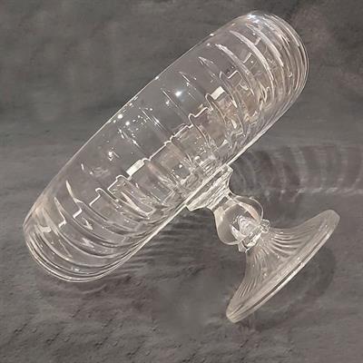 Çizgi Desen Cam Ayaklı Kase 26 cm