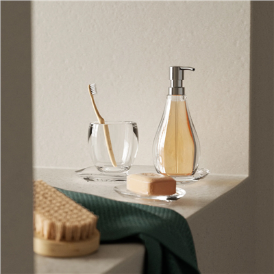 Damla Sıvı Sabunluk 280 ml Krom Renk Pompalı
