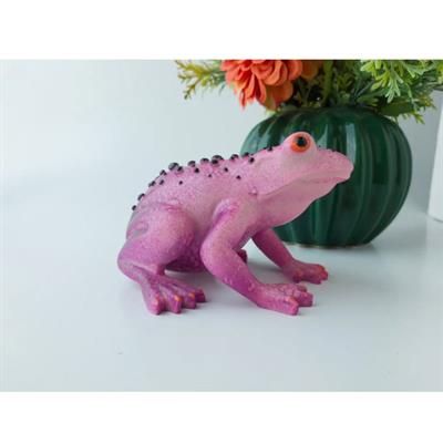 Dekoratif Kurbağa Pembe 13 cm