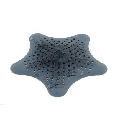 Denizyıldızı Saç Yakalayıcı/Banyo Gider Filtresi Gri Mavi Çap:15 cm