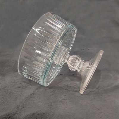 Dik Çizgili Cam Ayaklı Kase 19 cm
