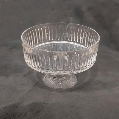 Dik Çizgili Cam Ayaklı Kase 25 cm