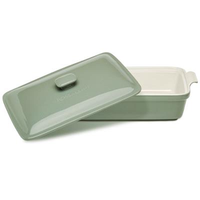 Dikdörtgen Kapaklı Fırın Kabı Yeşil 38x23x8,5 cm
