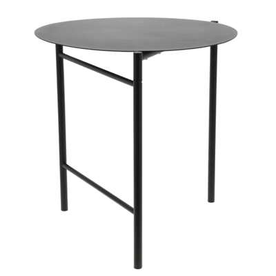 Disk Masası Siyah Çelik 72 cm - Çap 70 cm